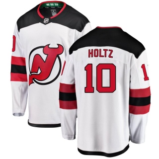 Youth Alexander Holtz New Jersey Devils Fanatics Branded Away Jersey - Breakaway White