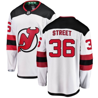 Youth Ben Street New Jersey Devils Fanatics Branded Away Jersey - Breakaway White