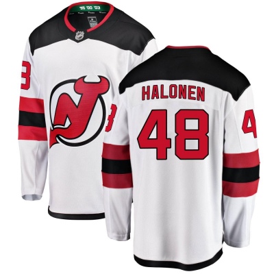 Youth Brian Halonen New Jersey Devils Fanatics Branded Away Jersey - Breakaway White