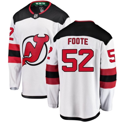 Youth Cal Foote New Jersey Devils Fanatics Branded Away Jersey - Breakaway White