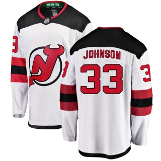 Youth Cam Johnson New Jersey Devils Fanatics Branded Away Jersey - Breakaway White