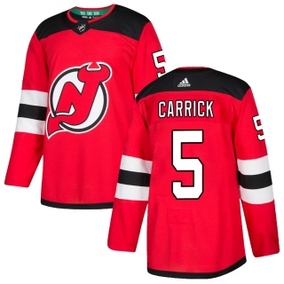 Youth Connor Carrick New Jersey Devils Adidas Home Jersey - Authentic Red