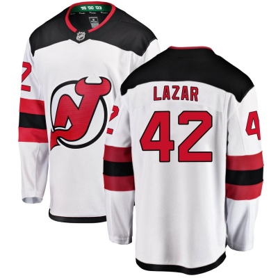 Youth Curtis Lazar New Jersey Devils Fanatics Branded Away Jersey - Breakaway White