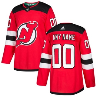 Youth Custom New Jersey Devils Adidas Home Jersey - Authentic Red