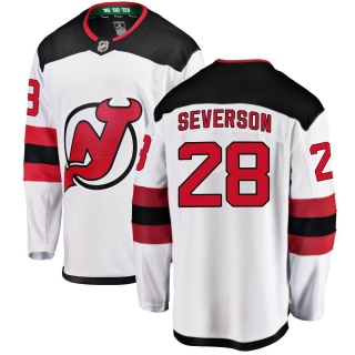 Youth Damon Severson New Jersey Devils Fanatics Branded Away Jersey - Breakaway White