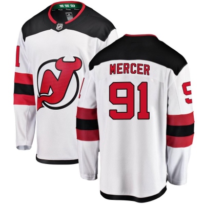 Youth Dawson Mercer New Jersey Devils Fanatics Branded Away Jersey - Breakaway White