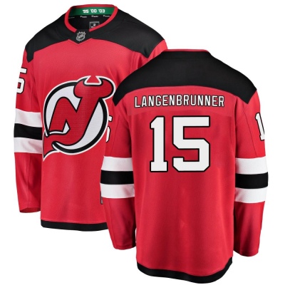 Youth Jamie Langenbrunner New Jersey Devils Fanatics Branded Home Jersey - Breakaway Red