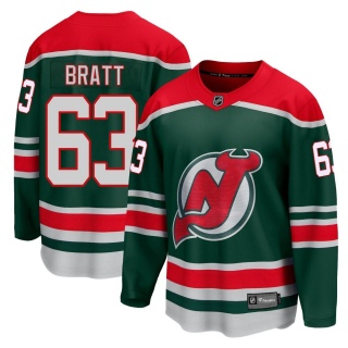 Youth Jesper Bratt New Jersey Devils Fanatics Branded 2020/21 Special Edition Jersey - Breakaway Green
