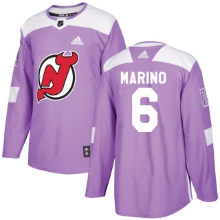 Youth John Marino New Jersey Devils Adidas Fights Cancer Practice Jersey - Authentic Purple