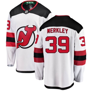 Youth Nicholas Merkley New Jersey Devils Fanatics Branded Away Jersey - Breakaway White