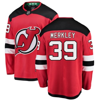 Youth Nicholas Merkley New Jersey Devils Fanatics Branded Home Jersey - Breakaway Red