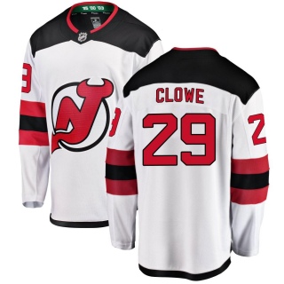 Youth Ryane Clowe New Jersey Devils Fanatics Branded Away Jersey - Breakaway White