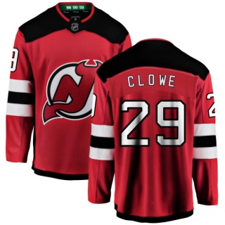 Youth Ryane Clowe New Jersey Devils Fanatics Branded Home Jersey - Breakaway Red