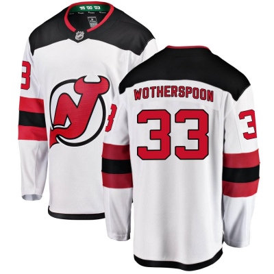 Youth Tyler Wotherspoon New Jersey Devils Fanatics Branded Away Jersey - Breakaway White